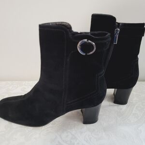 Aquatilia Women's Black Suede Boots Size 10